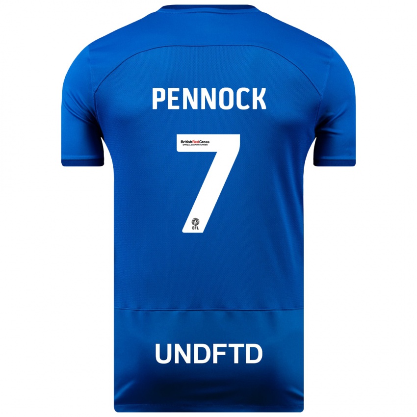 Mujer Camiseta Jade Pennock #7 Azul 1ª Equipación 2023/24 La Camisa Argentina
