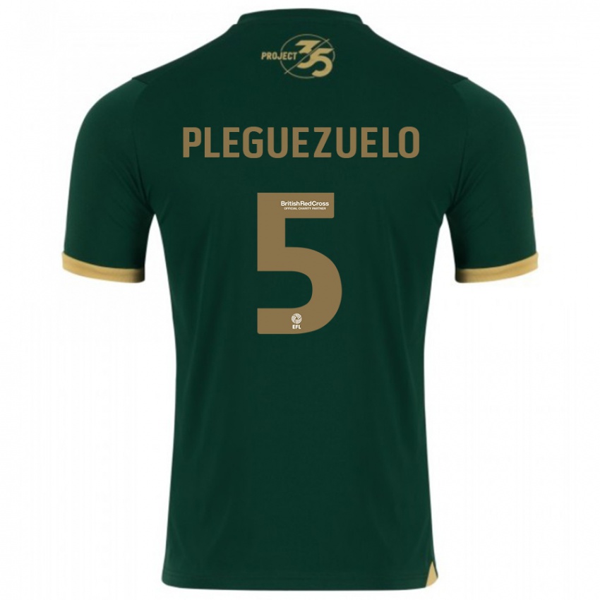 Mujer Camiseta Julio Pleguezuelo #5 Verde 1ª Equipación 2023/24 La Camisa Argentina