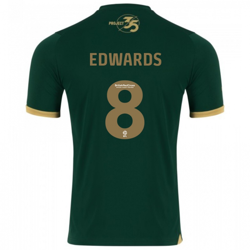 Mujer Camiseta Joe Edwards #8 Verde 1ª Equipación 2023/24 La Camisa Argentina