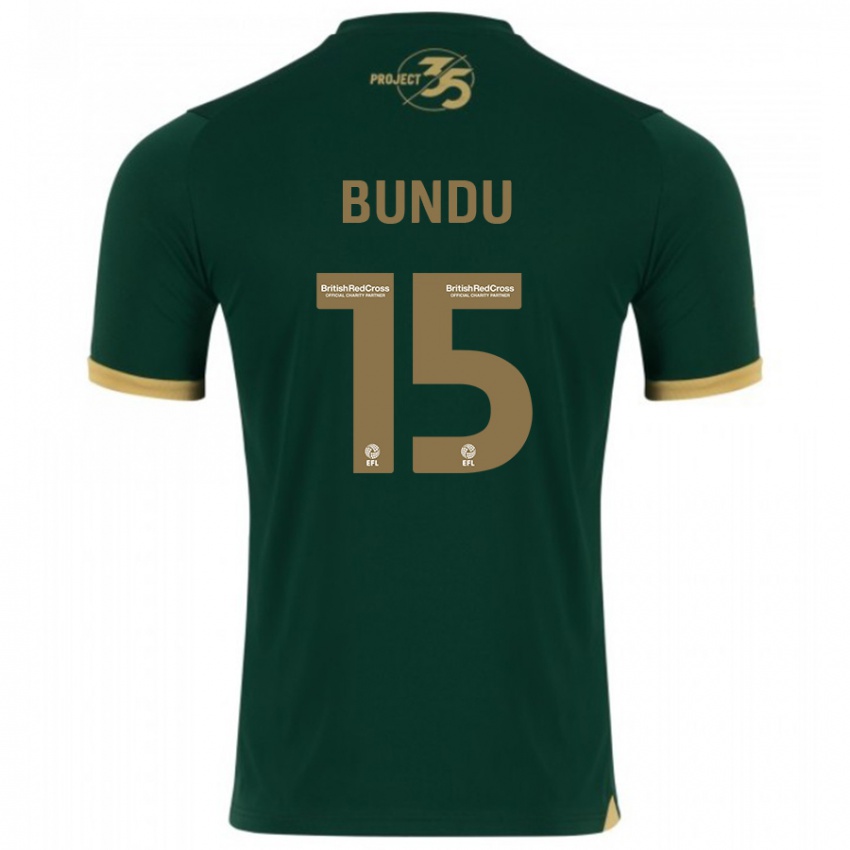 Mujer Camiseta Mustapha Bundu #15 Verde 1ª Equipación 2023/24 La Camisa Argentina