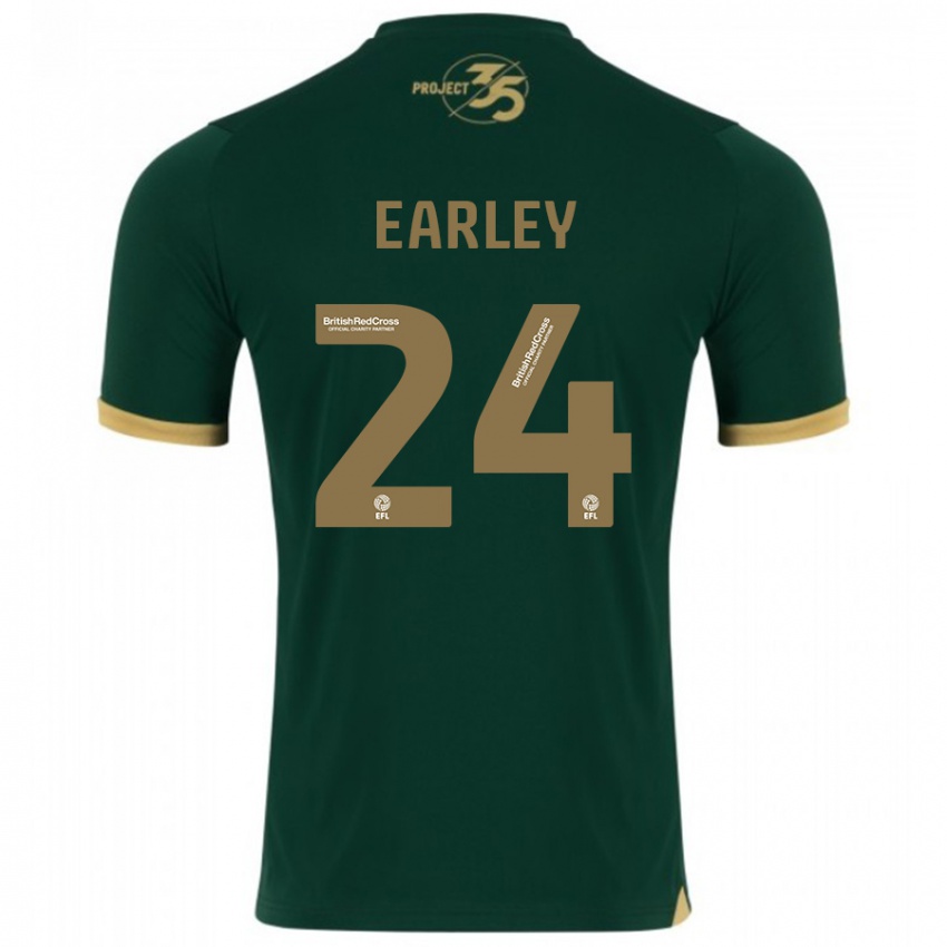 Mujer Camiseta Saxon Earley #24 Verde 1ª Equipación 2023/24 La Camisa Argentina