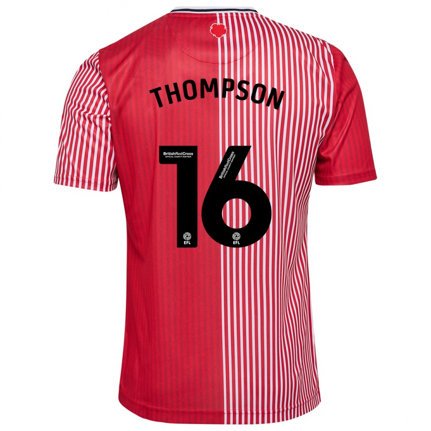 Mujer Camiseta Emma Thompson #16 Rojo 1ª Equipación 2023/24 La Camisa Argentina