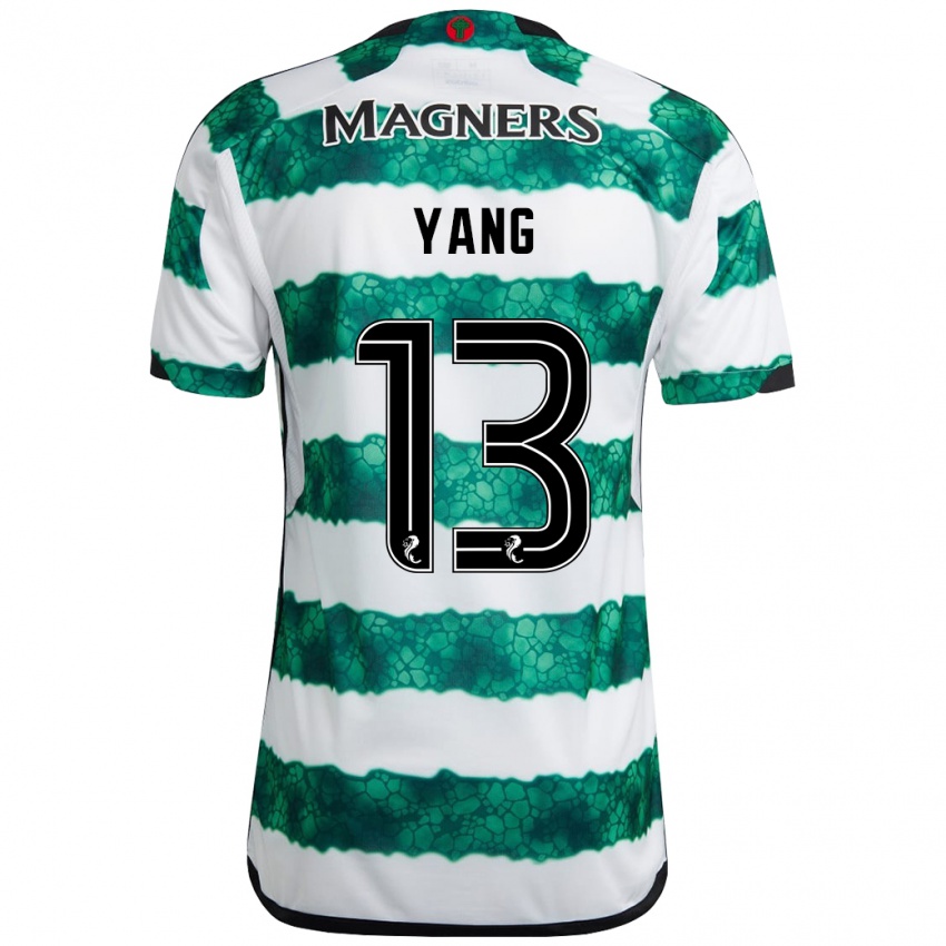 Mujer Camiseta Hyun-Jun Yang #13 Verde 1ª Equipación 2023/24 La Camisa Argentina