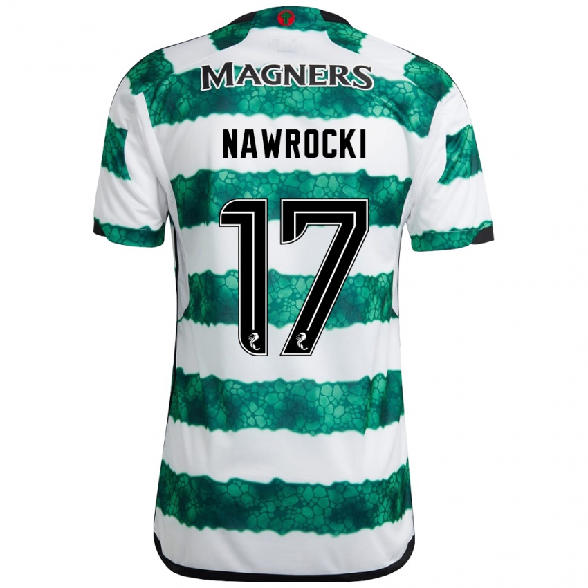 Mujer Camiseta Maik Nawrocki #17 Verde 1ª Equipación 2023/24 La Camisa Argentina