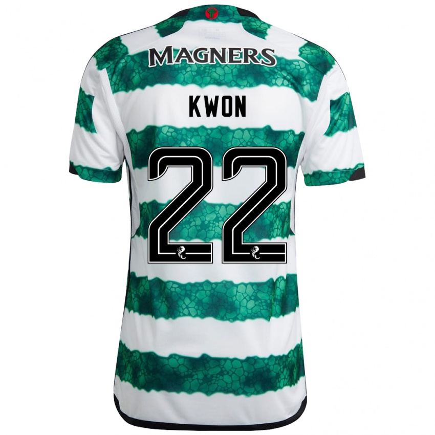 Mujer Camiseta Hyeok-Kyu Kwon #22 Verde 1ª Equipación 2023/24 La Camisa Argentina