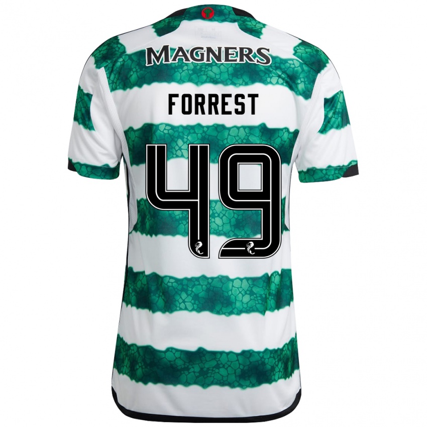 Mujer Camiseta James Forrest #49 Verde 1ª Equipación 2023/24 La Camisa Argentina