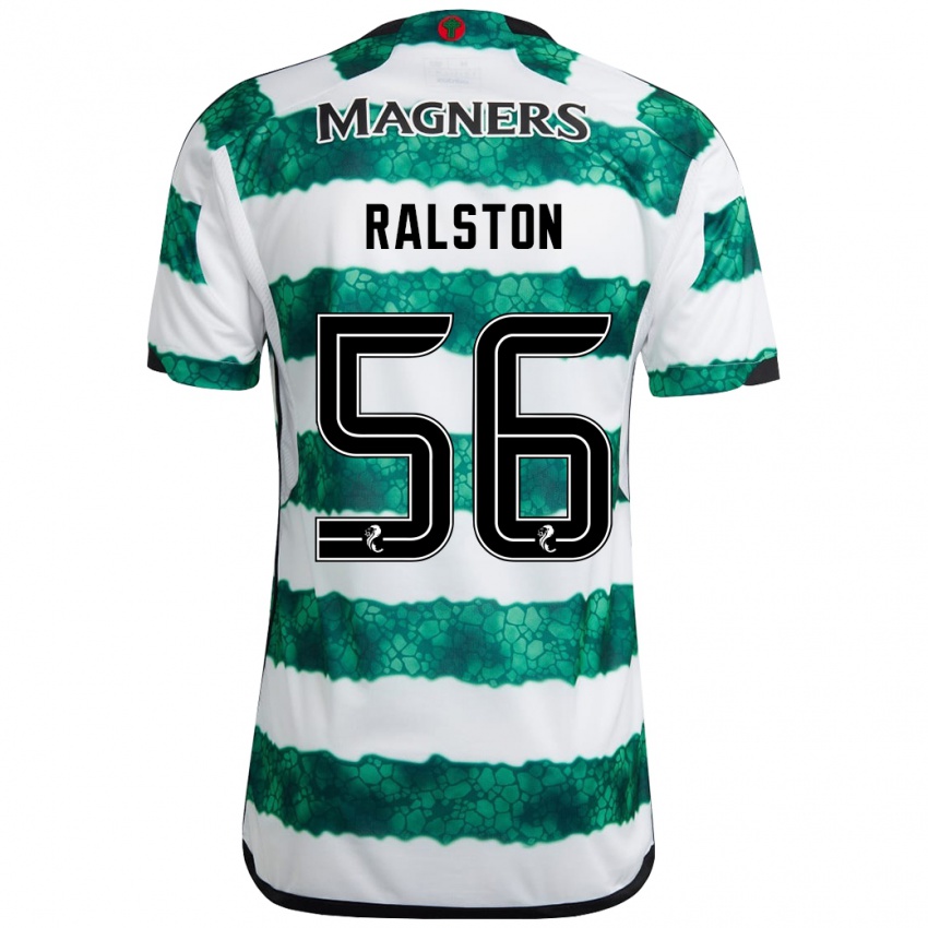 Mujer Camiseta Anthony Ralston #56 Verde 1ª Equipación 2023/24 La Camisa Argentina