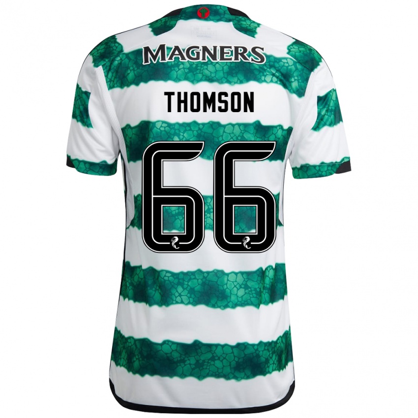 Mujer Camiseta Corey Thomson #66 Verde 1ª Equipación 2023/24 La Camisa Argentina