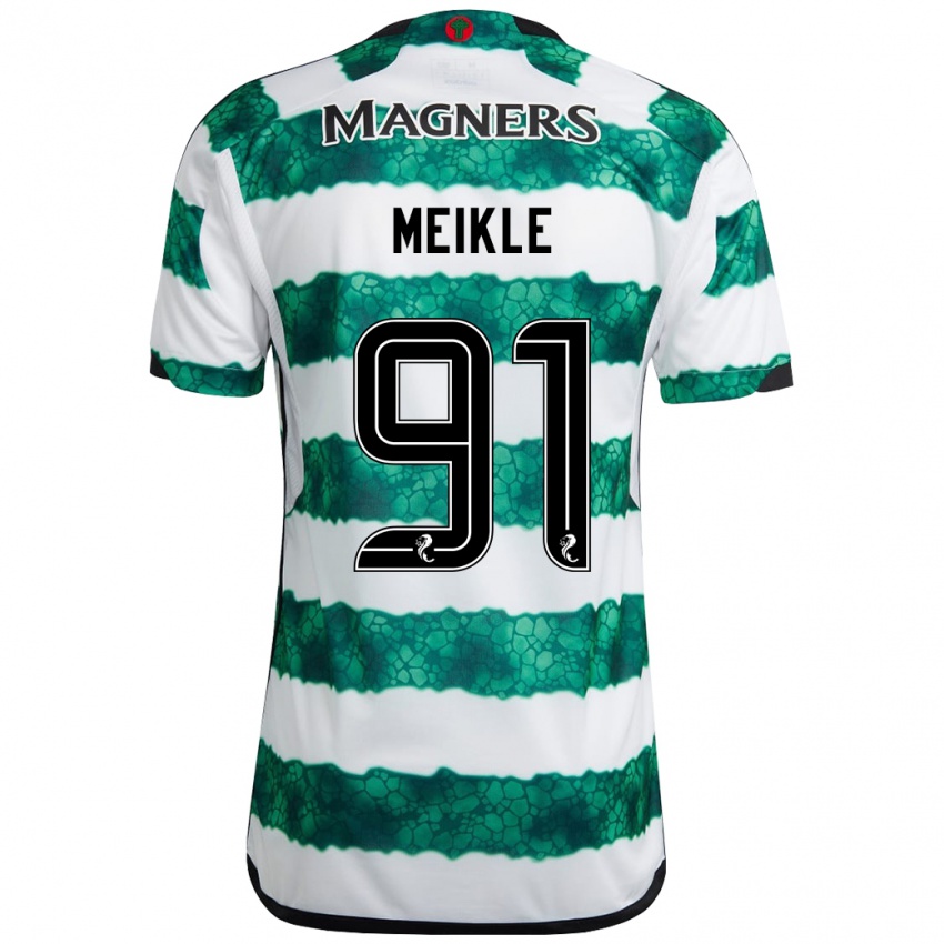Mujer Camiseta Jamie Meikle #91 Verde 1ª Equipación 2023/24 La Camisa Argentina