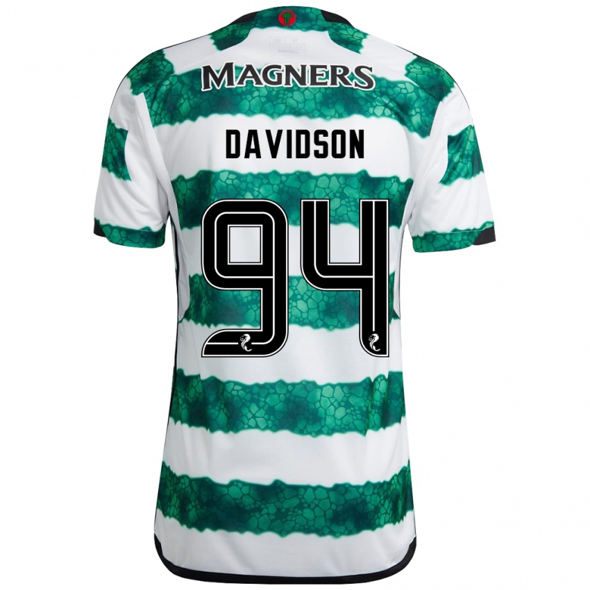 Mujer Camiseta Alasdair Davidson #94 Verde 1ª Equipación 2023/24 La Camisa Argentina