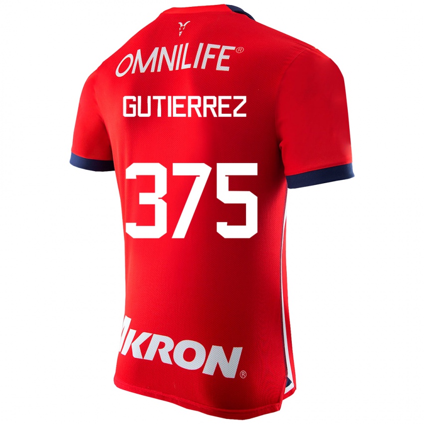 Mujer Camiseta Gerson Gutiérrez #375 Rojo 1ª Equipación 2023/24 La Camisa Argentina