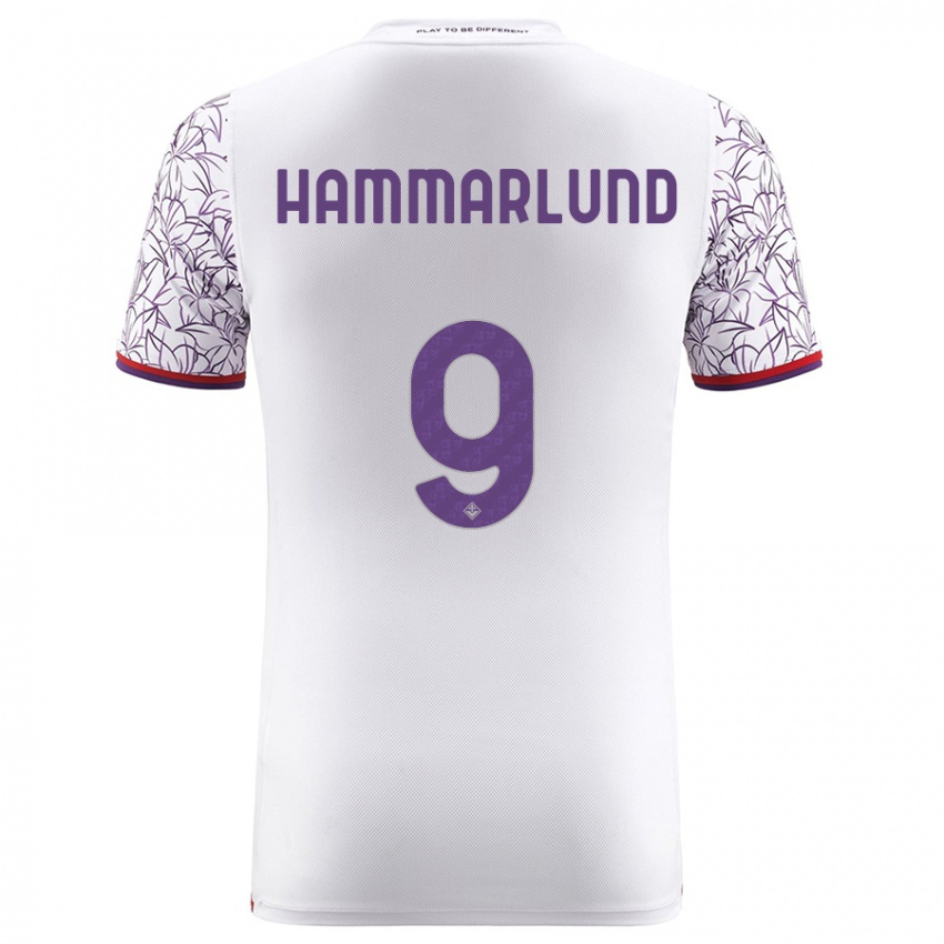 Mujer Camiseta Pauline Hammarlund #9 Blanco 2ª Equipación 2023/24 La Camisa Argentina