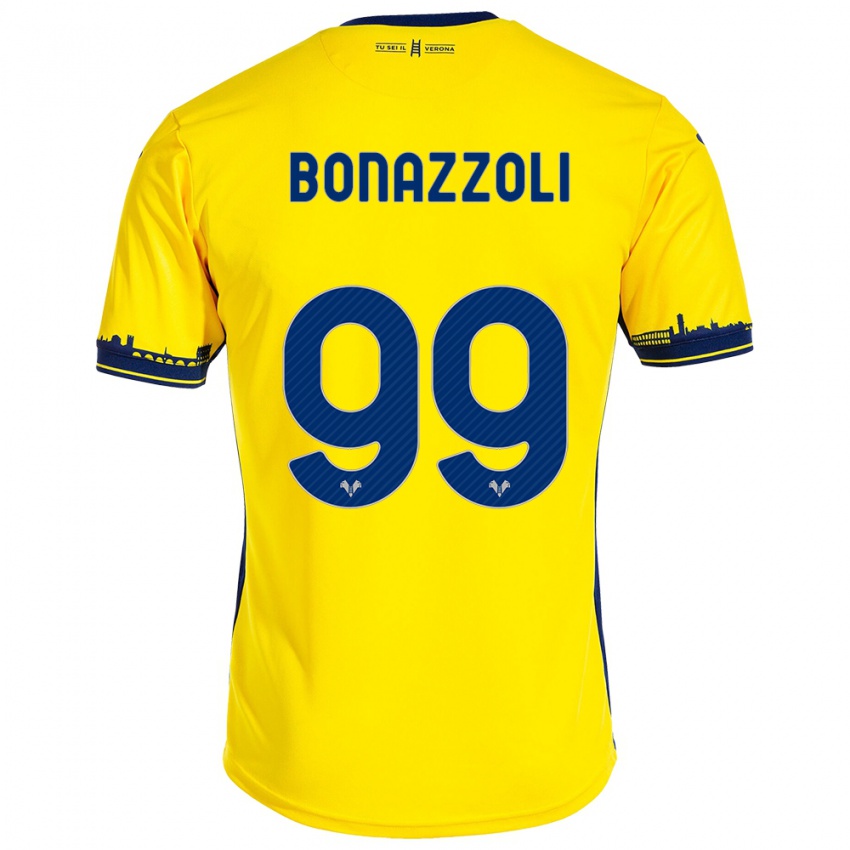 Mujer Camiseta Federico Bonazzoli #99 Amarillo 2ª Equipación 2023/24 La Camisa Argentina