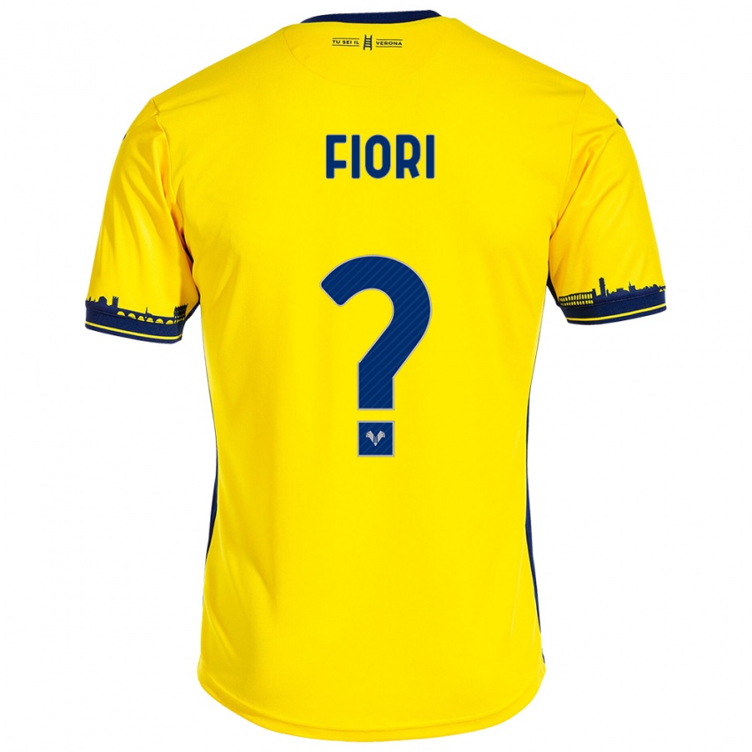 Mujer Camiseta Nicolas Fiori #0 Amarillo 2ª Equipación 2023/24 La Camisa Argentina
