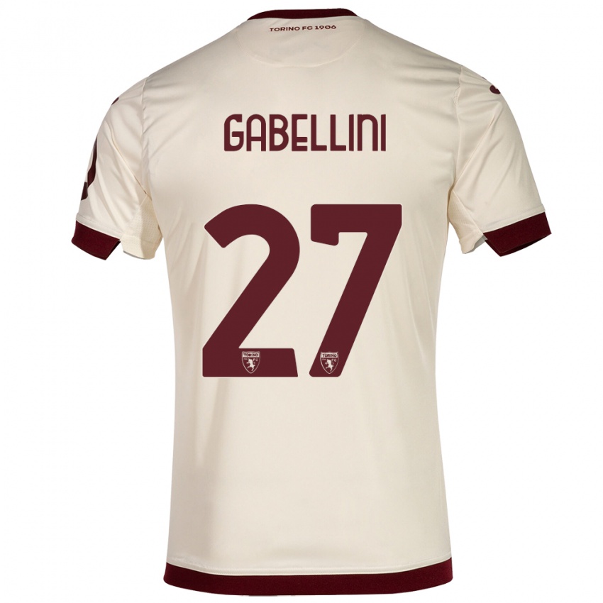 Mujer Camiseta Tommaso Gabellini #27 Champán 2ª Equipación 2023/24 La Camisa Argentina