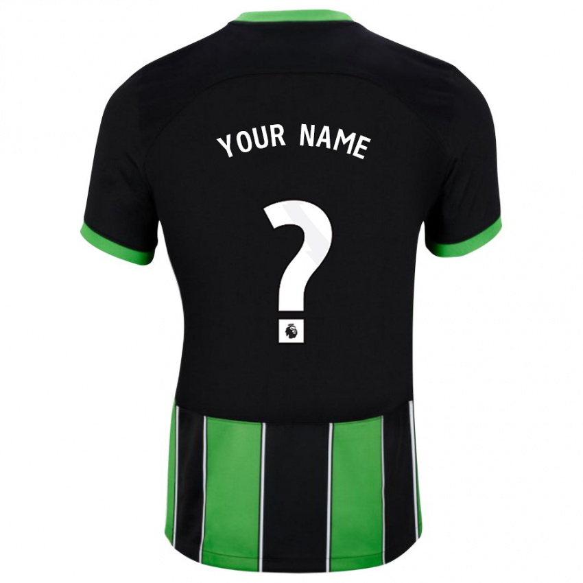 Mujer Camiseta Su Nombre #0 Verde Negro 2ª Equipación 2023/24 La Camisa Argentina