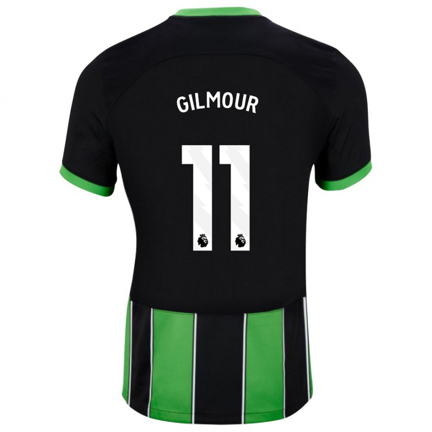 Mujer Camiseta Billy Gilmour #11 Verde Negro 2ª Equipación 2023/24 La Camisa Argentina