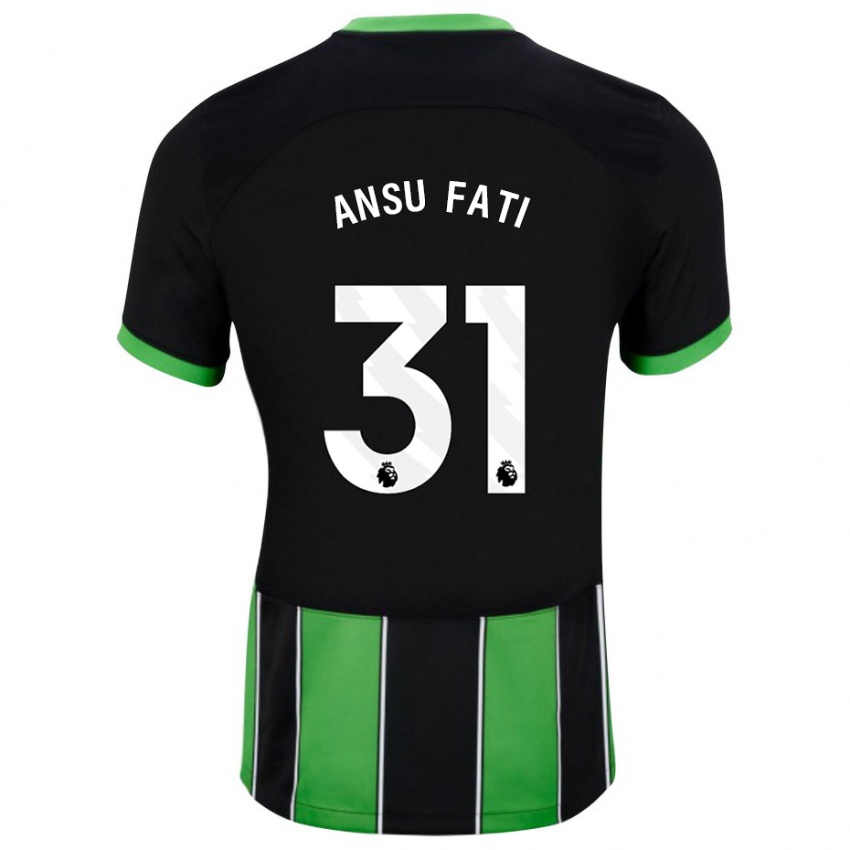 Mujer Camiseta Ansu Fati #31 Verde Negro 2ª Equipación 2023/24 La Camisa Argentina