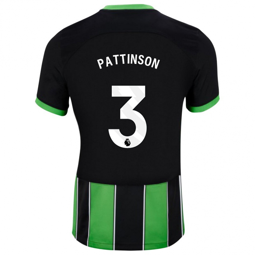 Mujer Camiseta Poppy Pattinson #3 Verde Negro 2ª Equipación 2023/24 La Camisa Argentina