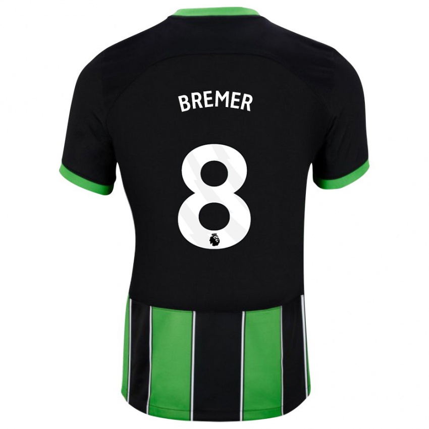 Mujer Camiseta Pauline Bremer #8 Verde Negro 2ª Equipación 2023/24 La Camisa Argentina