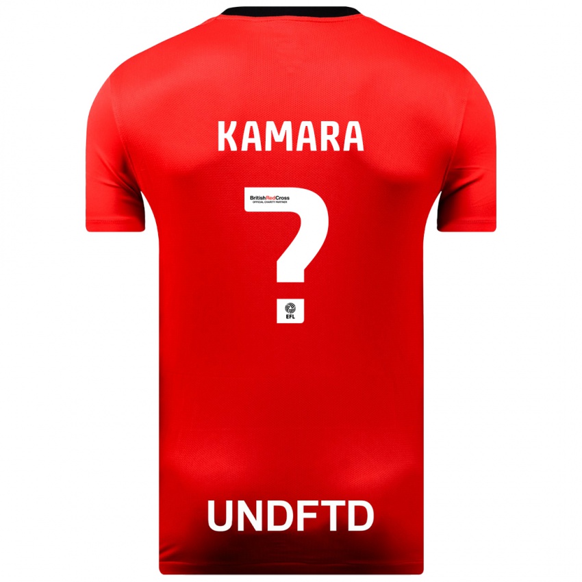 Mujer Camiseta Sahid Kamara #0 Rojo 2ª Equipación 2023/24 La Camisa Argentina