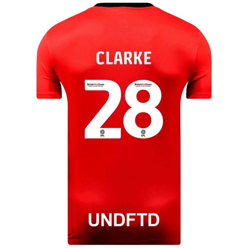 Mujer Camiseta Charlotte Clarke #28 Rojo 2ª Equipación 2023/24 La Camisa Argentina