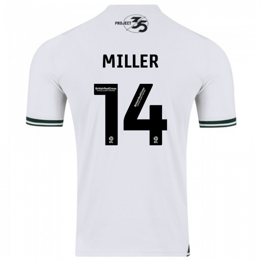 Mujer Camiseta Mickel Miller #14 Blanco 2ª Equipación 2023/24 La Camisa Argentina