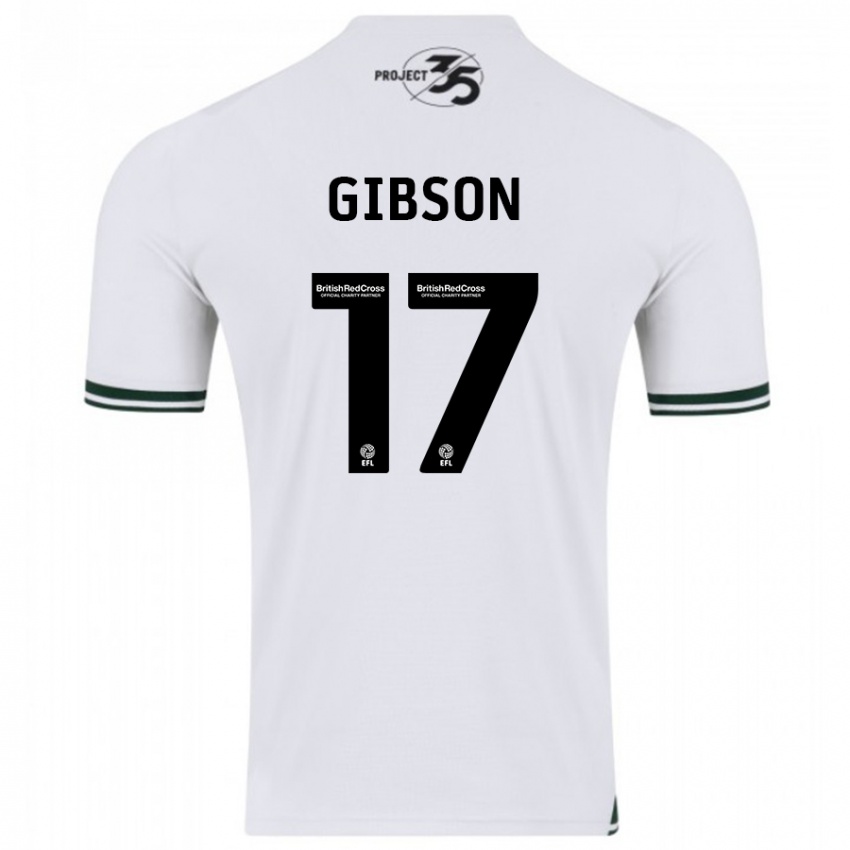Mujer Camiseta Lewis Gibson #17 Blanco 2ª Equipación 2023/24 La Camisa Argentina