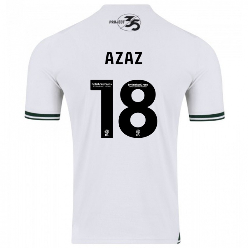 Mujer Camiseta Finn Azaz #18 Blanco 2ª Equipación 2023/24 La Camisa Argentina