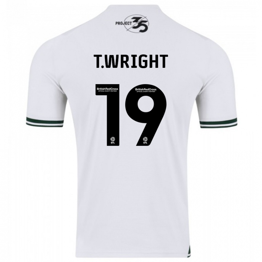 Mujer Camiseta Tyreik Wright #19 Blanco 2ª Equipación 2023/24 La Camisa Argentina
