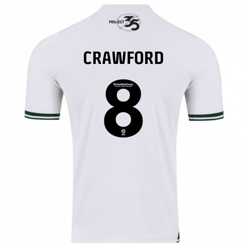 Mujer Camiseta Imy Crawford #8 Blanco 2ª Equipación 2023/24 La Camisa Argentina