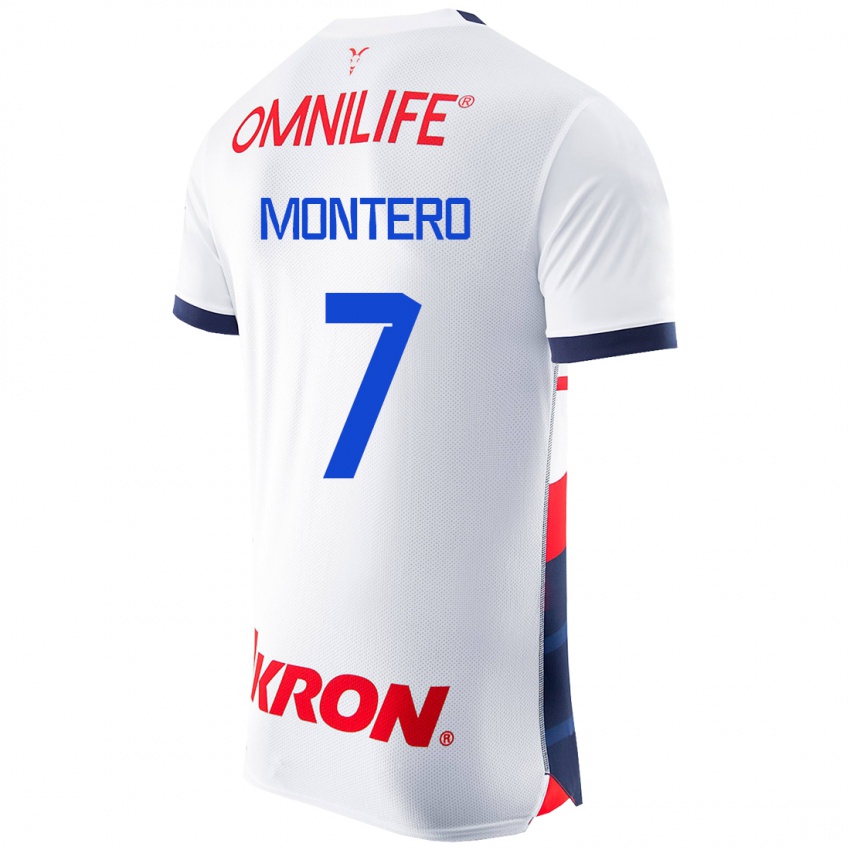 Mujer Camiseta Casandra Montero #7 Blanco 2ª Equipación 2023/24 La Camisa Argentina