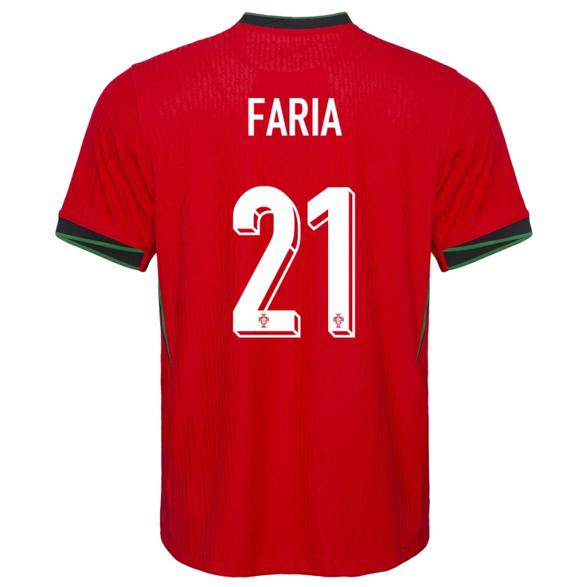Niño Camiseta Portugal Andreia Faria #21 Rojo 1ª Equipación 24-26 La Camisa Argentina