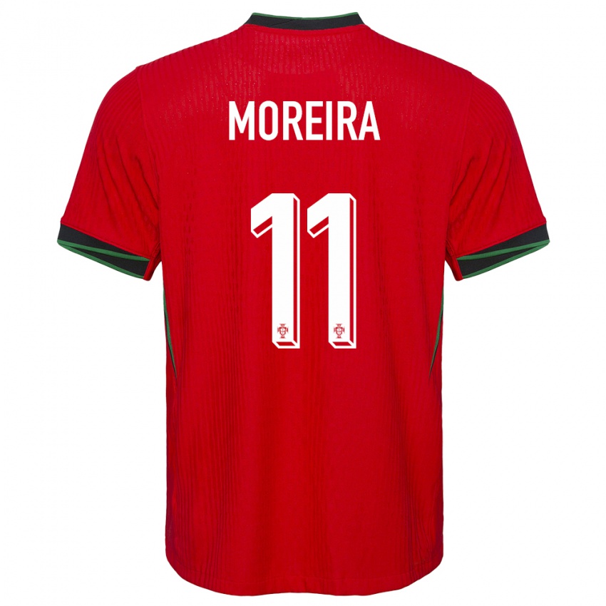 Niño Camiseta Portugal Diego Moreira #11 Rojo 1ª Equipación 24-26 La Camisa Argentina