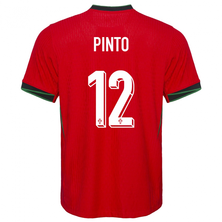 Niño Camiseta Portugal Diogo Pinto #12 Rojo 1ª Equipación 24-26 La Camisa Argentina