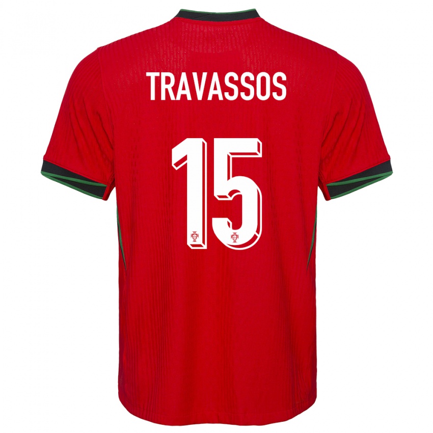 Niño Camiseta Portugal Diogo Travassos #15 Rojo 1ª Equipación 24-26 La Camisa Argentina