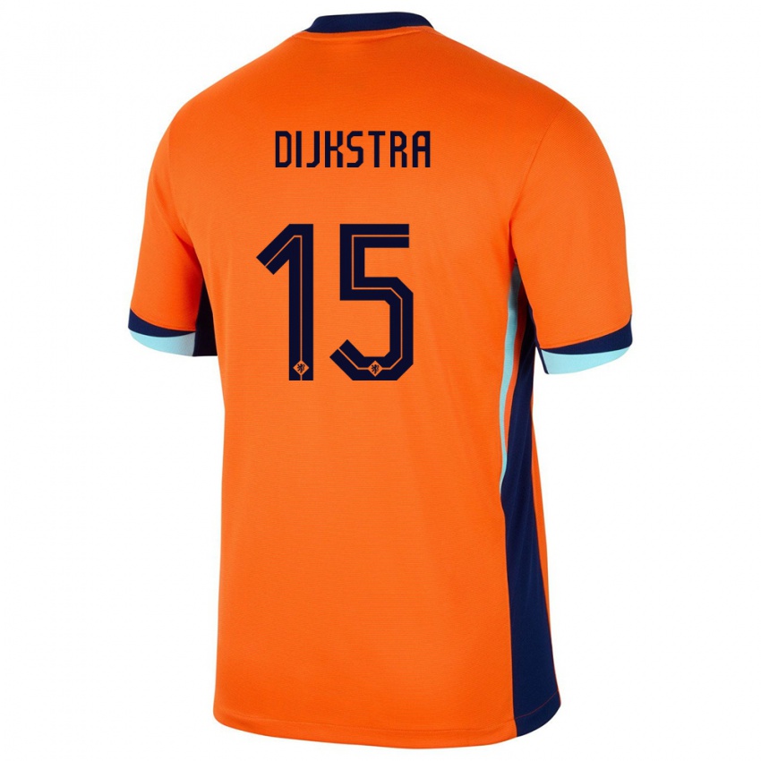 Niño Camiseta Países Bajos Caitlin Dijkstra #15 Naranja 1ª Equipación 24-26 La Camisa Argentina
