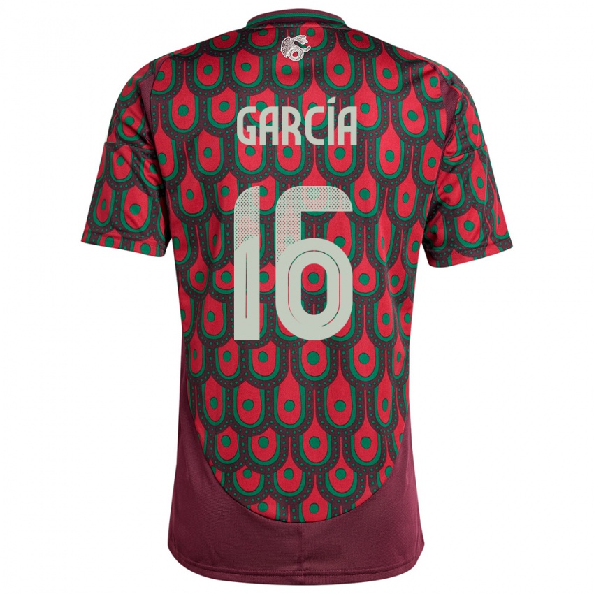 Niño Camiseta México Uziel Garcia #16 Granate 1ª Equipación 24-26 La Camisa Argentina