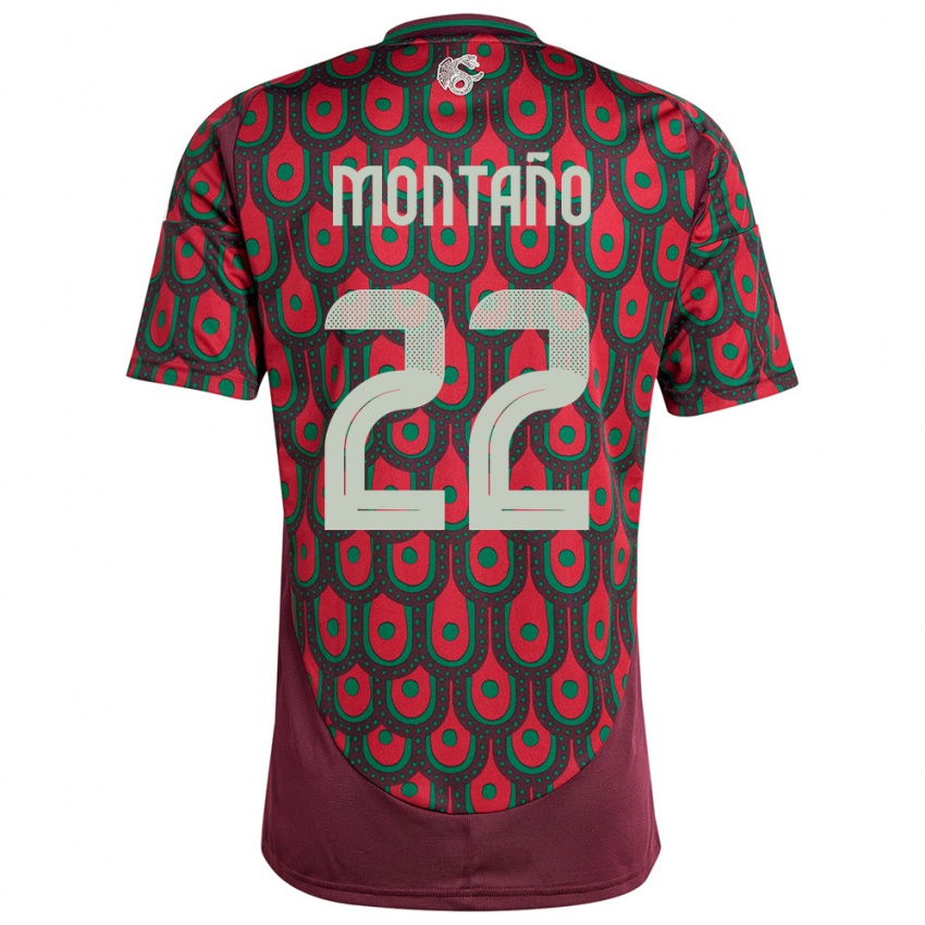 Niño Camiseta México Andres Montano #22 Granate 1ª Equipación 24-26 La Camisa Argentina