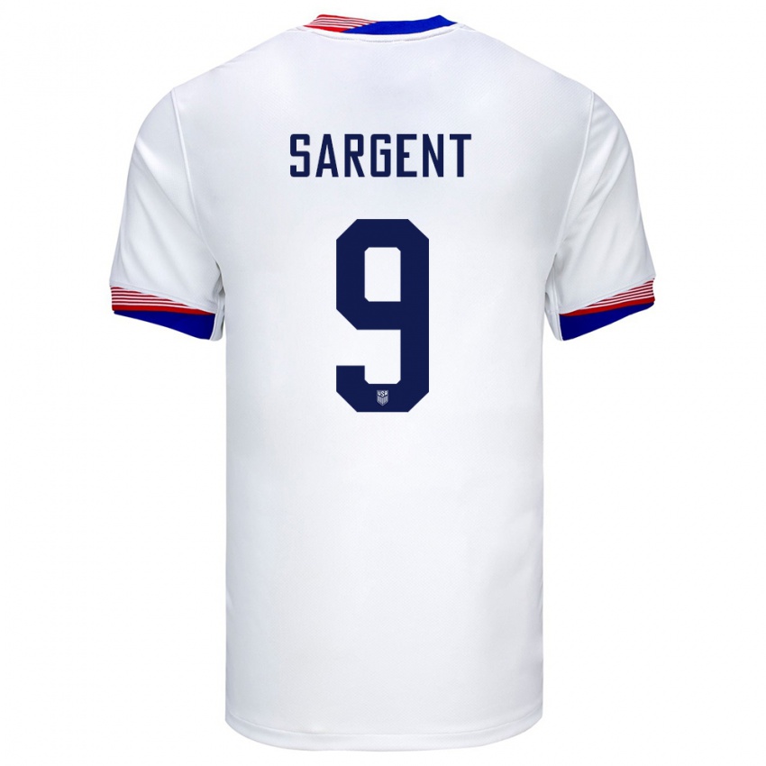 Niño Camiseta Estados Unidos Josh Sargent #9 Blanco 1ª Equipación 24-26 La Camisa Argentina