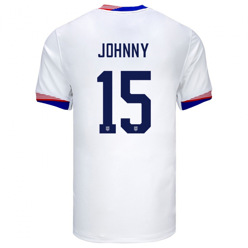 Niño Camiseta Estados Unidos Johnny #15 Blanco 1ª Equipación 24-26 La Camisa Argentina