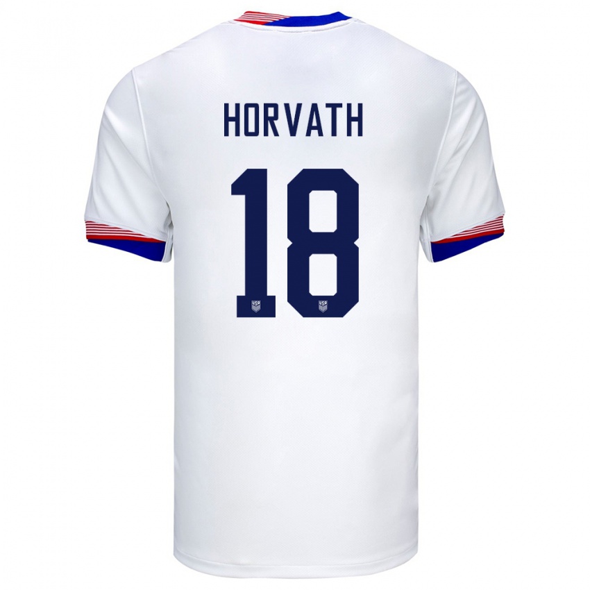 Niño Camiseta Estados Unidos Ethan Horvath #18 Blanco 1ª Equipación 24-26 La Camisa Argentina