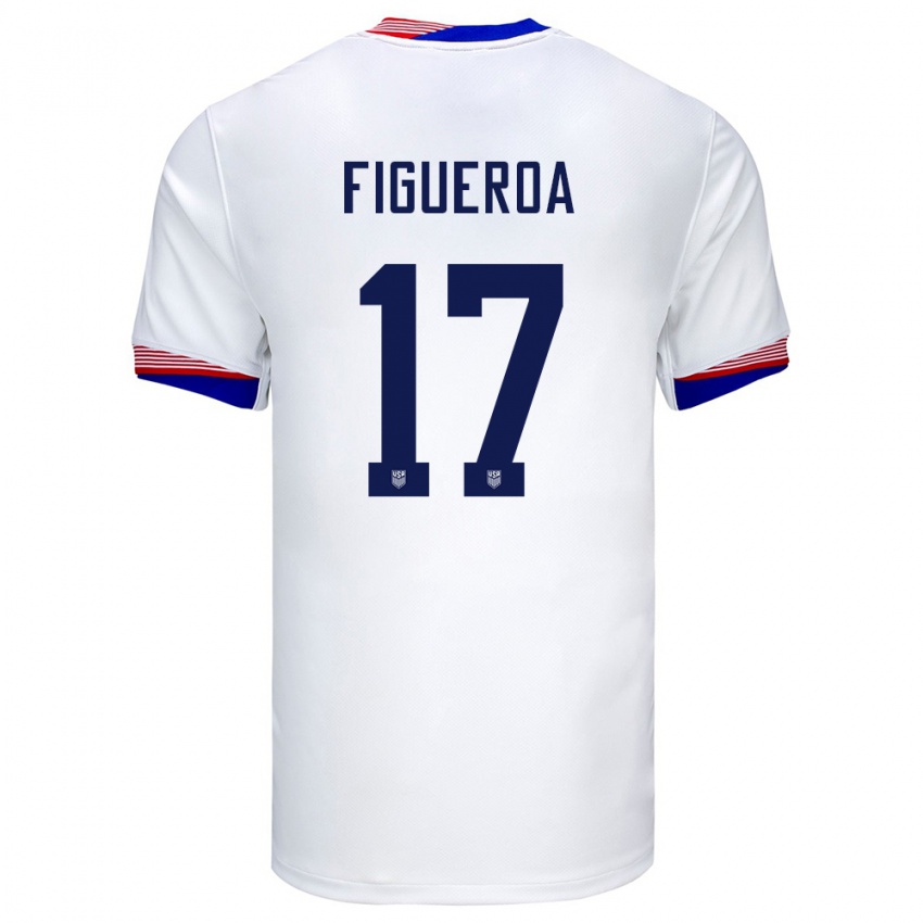 Niño Camiseta Estados Unidos Keyrol Figueroa #17 Blanco 1ª Equipación 24-26 La Camisa Argentina