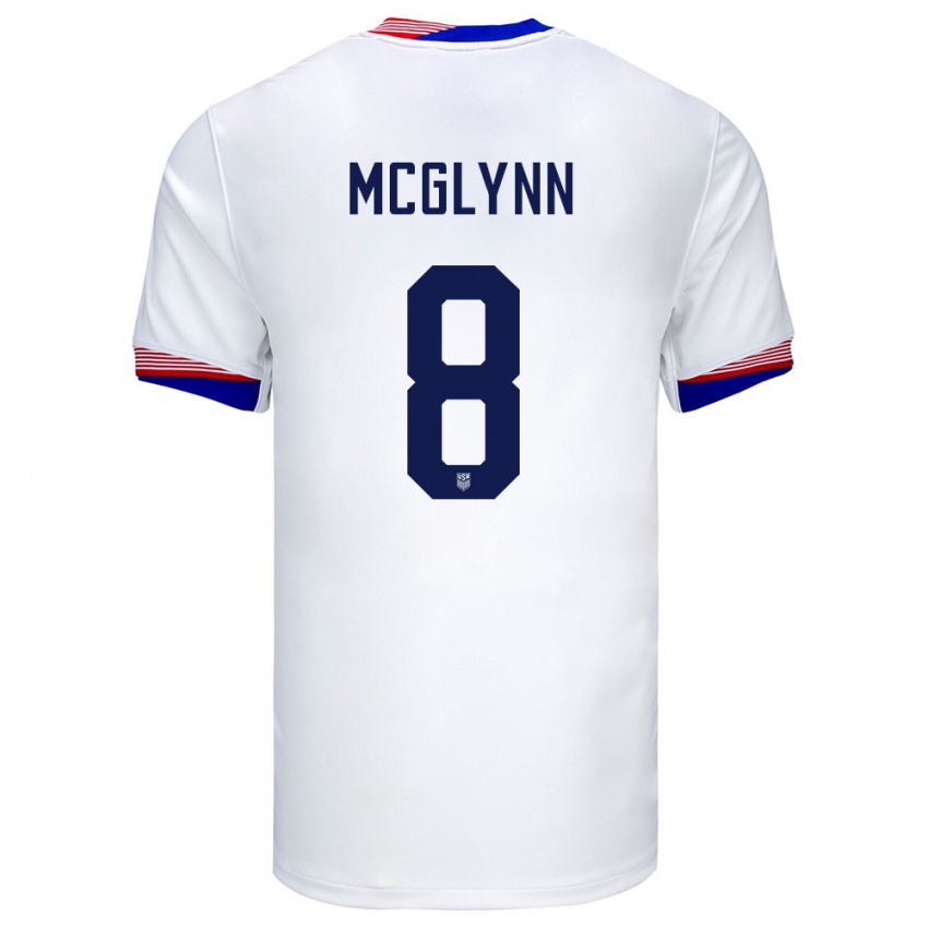 Niño Camiseta Estados Unidos Jack Mcglynn #8 Blanco 1ª Equipación 24-26 La Camisa Argentina