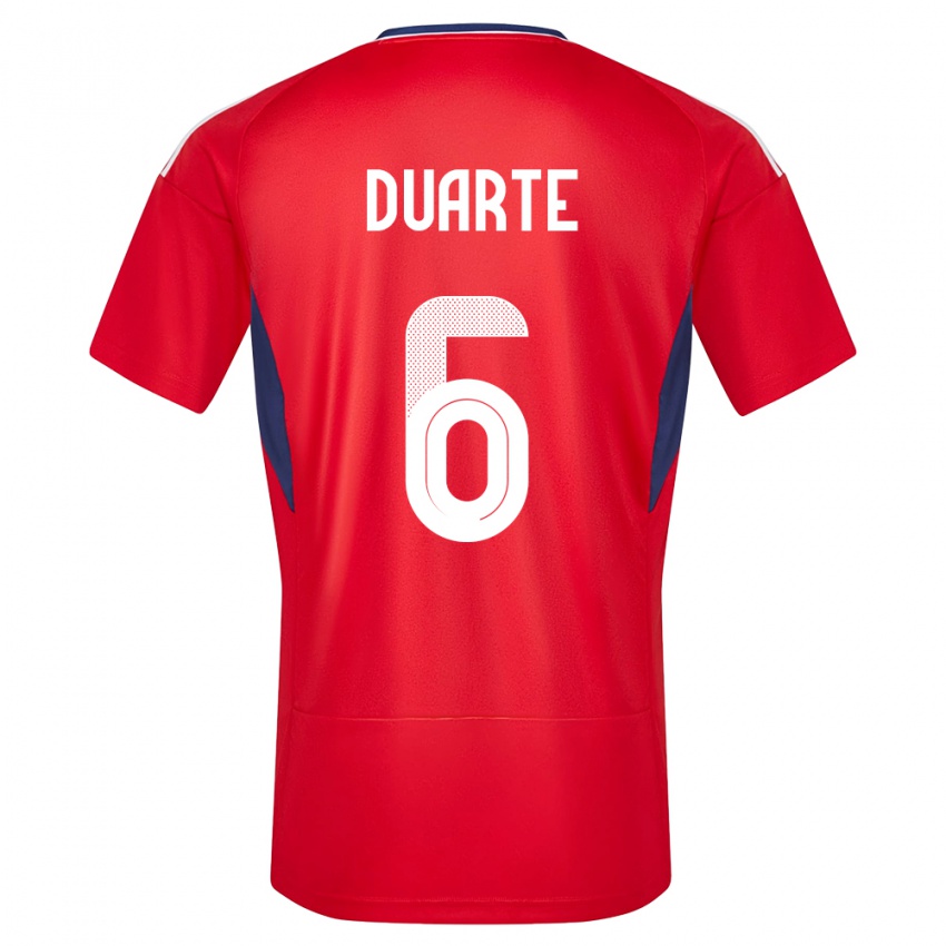 Niño Camiseta Costa Rica Oscar Duarte #6 Rojo 1ª Equipación 24-26 La Camisa Argentina