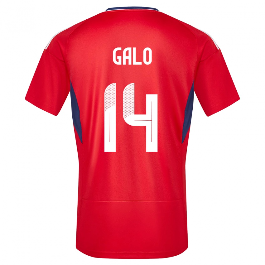 Niño Camiseta Costa Rica Orlando Galo #14 Rojo 1ª Equipación 24-26 La Camisa Argentina