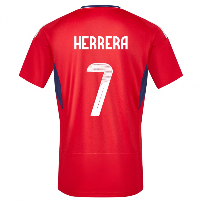 Niño Camiseta Costa Rica Melissa Herrera #7 Rojo 1ª Equipación 24-26 La Camisa Argentina