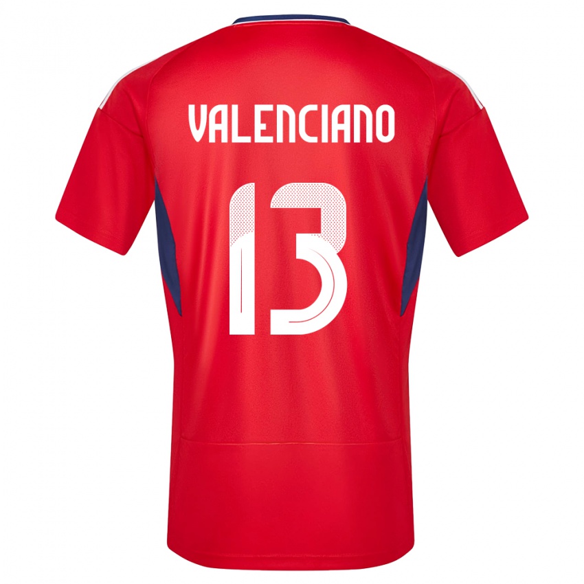 Niño Camiseta Costa Rica Emilie Valenciano #13 Rojo 1ª Equipación 24-26 La Camisa Argentina