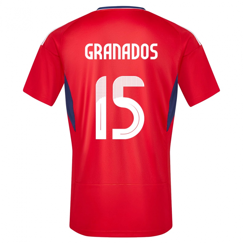 Niño Camiseta Costa Rica Cristin Granados #15 Rojo 1ª Equipación 24-26 La Camisa Argentina