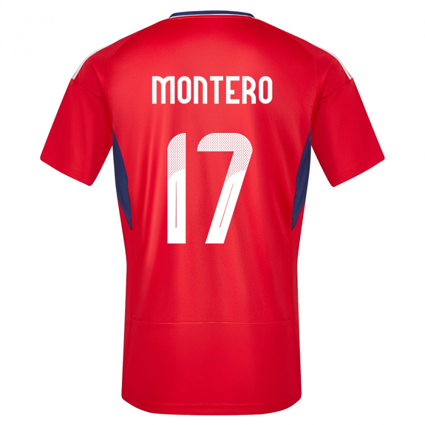 Niño Camiseta Costa Rica Michelle Montero #17 Rojo 1ª Equipación 24-26 La Camisa Argentina